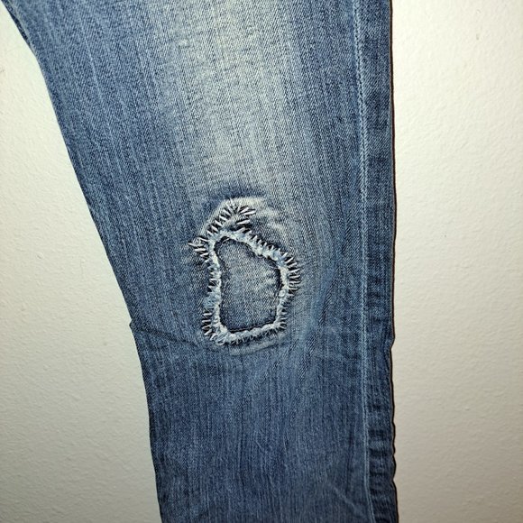💥 Big Star Sweet Ultra-Low Rise Embroidered Flap Pocket Jeans 28R - Picture 12 of 16